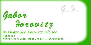 gabor horovitz business card